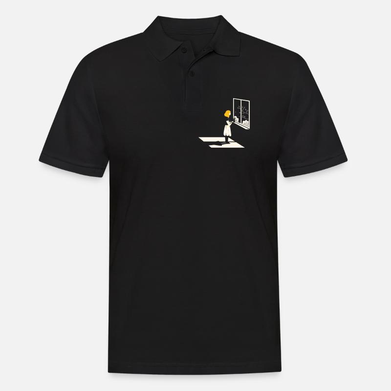 Denken - Männer Poloshirt - Schwarz