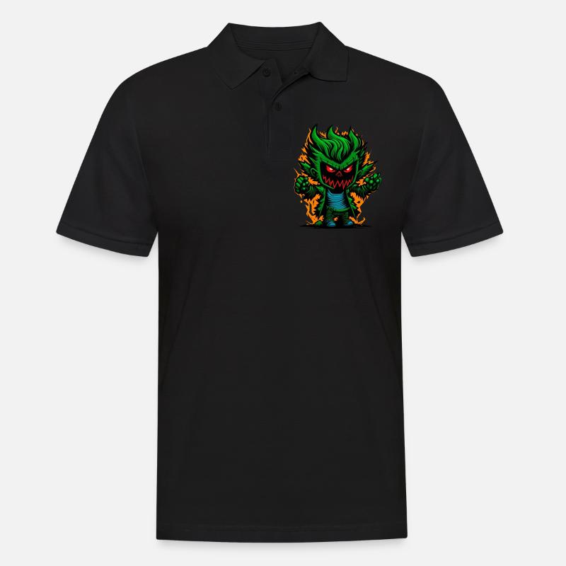 Graffiti Halloween Zombie Kid - Männer Poloshirt - Schwarz