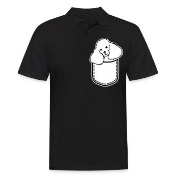Poodle - Men's Polo Shirt - black - Front - Kai (181cm)