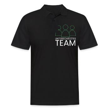 unterschätztes Team - Männer Poloshirt - Schwarz - Vorne - Kai (181cm)