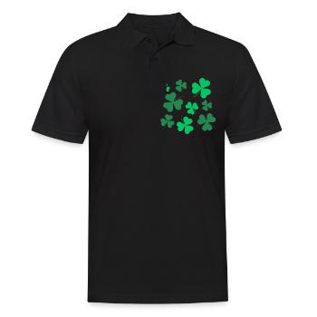 Shamrock, Clover, Irish, Spring, St Patrick's Day - Men's Polo Shirt - black - Front - Kai (181cm)
