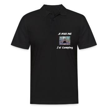 Je peux pas J'ai Camping - Polo Homme - noir - Devant - Kai (181cm)