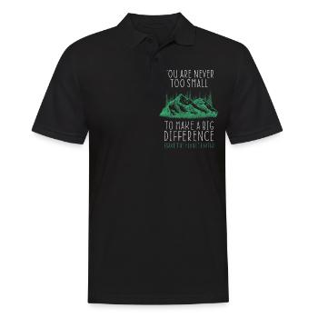 Naturschutz Planet Ozean - Männer Poloshirt - Schwarz - Vorne - Kai (181cm)