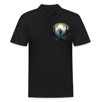 Forest Nature Trekking Adventure - Men's Polo Shirt - black - Front - Kai (181cm)
