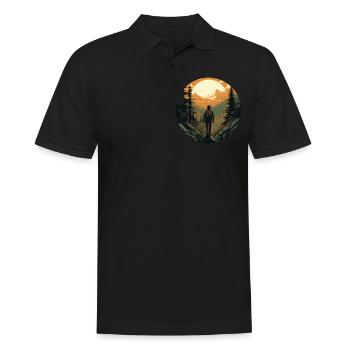 Forest Nature Trekking Adventure - Men's Polo Shirt - black - Front - Kai (181cm)