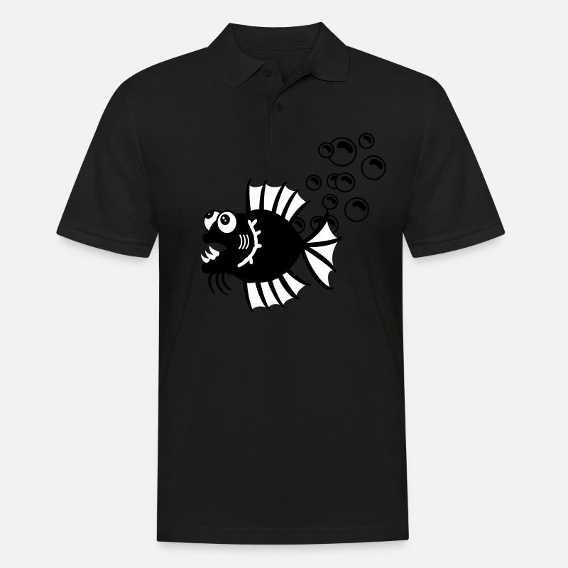 Blasen / bubbles (C, 1c) - Männer Poloshirt - Schwarz