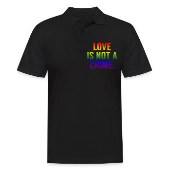 L'amour LGBT n'est pas un crime fierté gay CSD rainbow - Polo Homme - noir - Devant - Kai (181cm)
