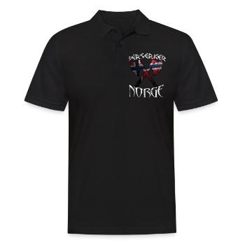 Berserker Norge Norway - Men's Polo Shirt - black - Front - Kai (181cm)