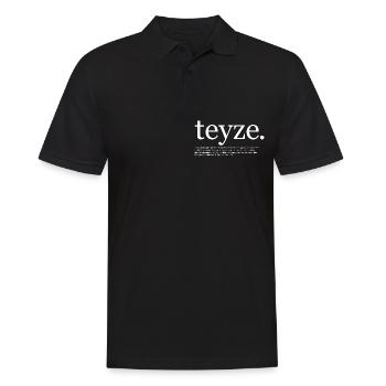 Teyze lugat Bedeutung lügat alttürkische Geschenke - Männer Poloshirt - Schwarz - Vorne - Kai (181cm)