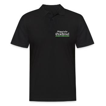 Sächsisches Original Heimat Sachsen stolzer Sachse - Männer Poloshirt - Schwarz - Vorne - Kai (181cm)