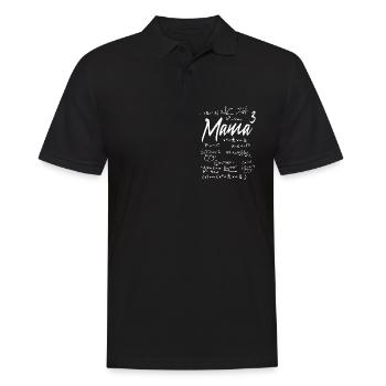 Mom high 3 triple mom math teacher - Men's Polo Shirt - black - Front - Kai (181cm)