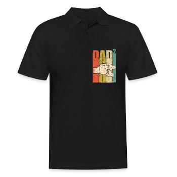 Twins dad father of twins dad 2021 - Men's Polo Shirt - black - Front - Kai (181cm)