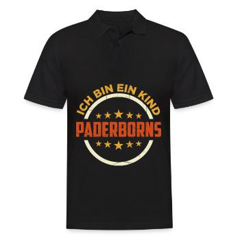Ich Bin Ein Kind Paderborns Heimatverbunden Stolze - Männer Poloshirt - Schwarz - Vorne - Kai (181cm)