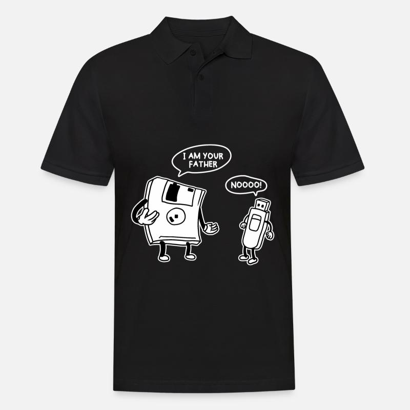 USB Disk Funny Information Technology Computer - Men's Polo Shirt - black
