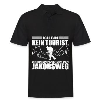 Jakobsweg Für Pilger Wanderer Pilgerweg Camino de - Männer Poloshirt - Schwarz - Vorne - Kai (181cm)