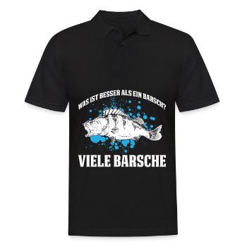 Was ist besser als ein Barsch? Viele Barsche - Männer Poloshirt - Schwarz - Vorne - Kai (181cm)