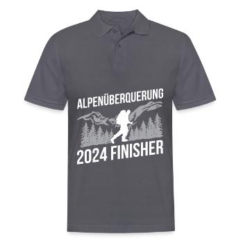 Alpenüberquerung Für Alpenüberquerer Wanderin Wand - Männer Poloshirt - Anthrazit - Vorne - Nico (186cm)