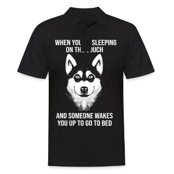 Husky - Men's Polo Shirt - black - Front - Kai (181cm)