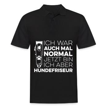 Hundepflege für Hundefriseurin Hundefriseur Groome - Männer Poloshirt - Schwarz - Vorne - Kai (181cm)
