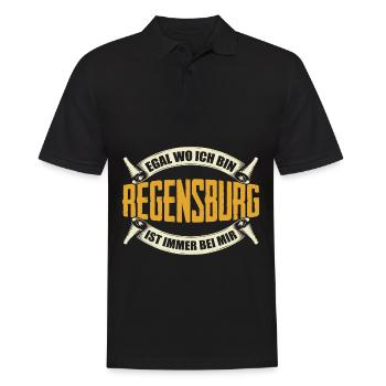 Egal Wo Ich Bin Regensburg Ist Immer Bei Mir Heima - Männer Poloshirt - Schwarz - Vorne - Kai (181cm)