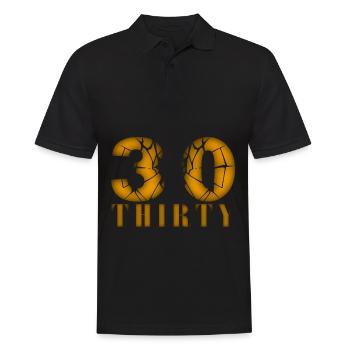30 Jahre alt, Geburtsspruch - Männer Poloshirt - Schwarz - Vorne - Kai (181cm)