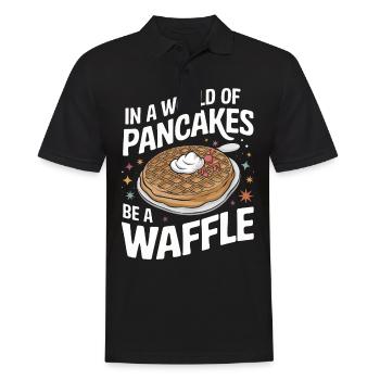 Waffles Breakfast Sweets - Men's Polo Shirt - black - Front - Kai (181cm)