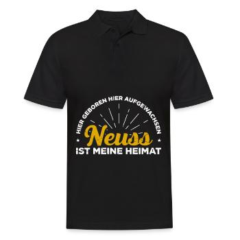 Hier Geboren Hier Aufgewachsen Neuss Ist Meine Hei - Männer Poloshirt - Schwarz - Vorne - Kai (181cm)