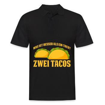 Was ist besser als ein Taco? Zwei Tacos Lieblibgse - Männer Poloshirt - Schwarz - Vorne - Kai (181cm)