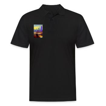 Horizon de la ville de New York - Polo Homme - noir - Devant - Kai (181cm)
