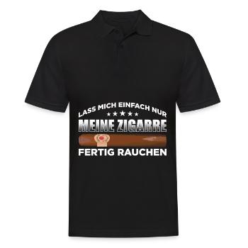 Zigarre Rauchen Für Zigarrenliebhaber Zigarrenrauc - Männer Poloshirt - Schwarz - Vorne - Kai (181cm)