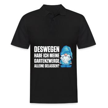Gartenzwerg Für Gartenzwerg Liebhaber Gärtner Lust - Männer Poloshirt - Schwarz - Vorne - Kai (181cm)