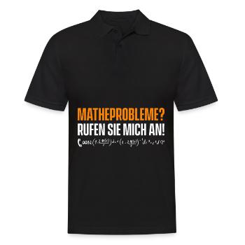 Matheprobleme? Rufen Sie Mich An! - Männer Poloshirt - Schwarz - Vorne - Kai (181cm)