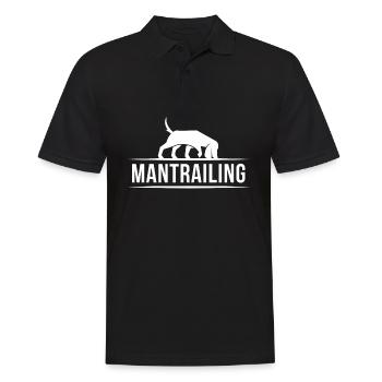 T-Shirt Mantrailer Suchhund - Männer Poloshirt - Schwarz - Vorne - Kai (181cm)