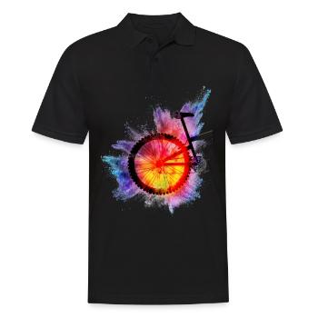 Fahrrad Mtb Mountainbike Bike Geschenk bmx biker - Männer Poloshirt - Schwarz - Vorne - Kai (181cm)