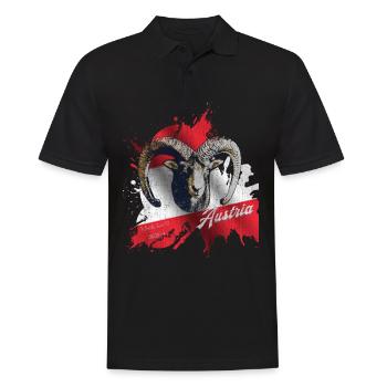 Austria Autriche Gäms Steinbock Cadeau - Polo Homme - noir - Devant - Kai (181cm)