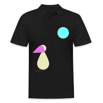 Longing Moonlight Gift - Men's Polo Shirt - black - Front - Kai (181cm)