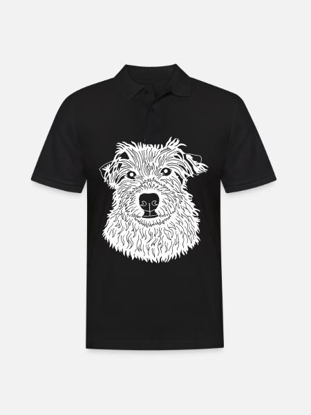 Mischlingshund - Männer Poloshirt - Schwarz