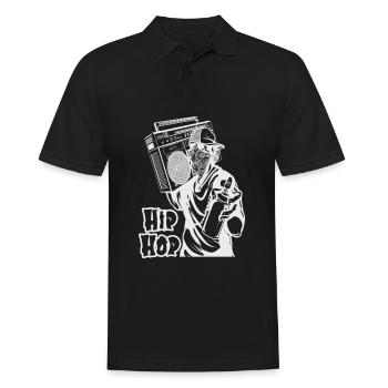 Rétro Hip Hop 90's Old School break dance - Polo Homme - noir - Devant - Kai (181cm)