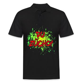 Du Zücho! - Männer Poloshirt - Schwarz - Vorne - Kai (181cm)