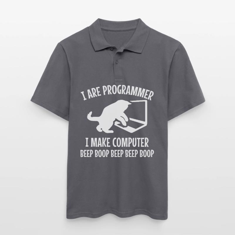 Programmer Cat Gift Programming Mitze Men's Polo Shirt