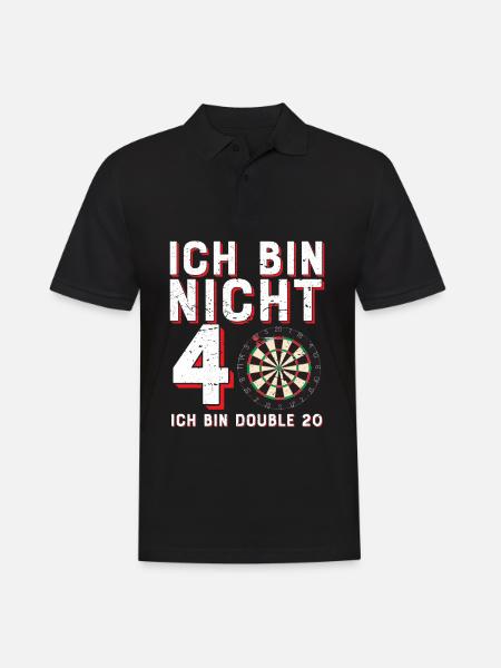 Darts Dart Dartspieler 40.Geburstag Geschenk Witz - Männer Poloshirt - Schwarz