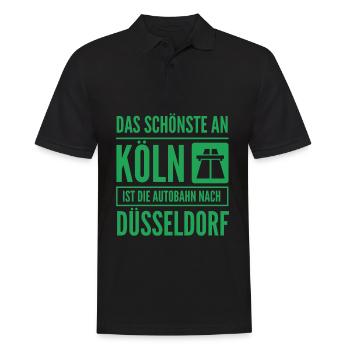 Contre l’autoroute de Cologne pour Düsseldorf - Polo Homme - noir - Devant - Kai (181cm)