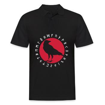 Odin corbeau Viking symbole nordique scandinave - Polo Homme - noir - Devant - Kai (181cm)