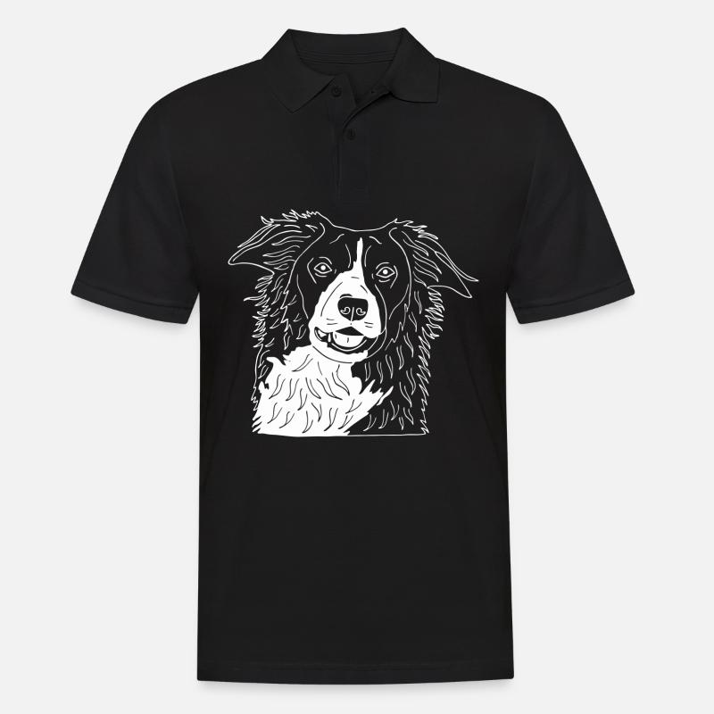 Border Collie - Männer Poloshirt - Schwarz