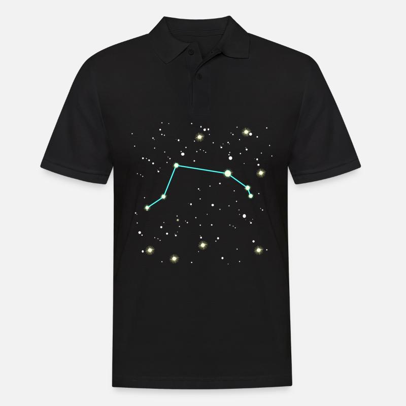 Widder Sternzeichen Weltall Design - Männer Poloshirt - Schwarz