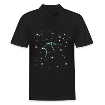 Aquarius zodiac sign space design - Men's Polo Shirt - black - Front - Kai (181cm)