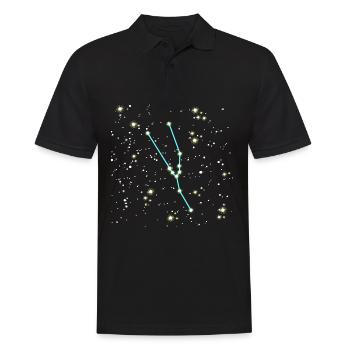 Conception de l'univers du signe du zodiaque taureau - Polo Homme - noir - Devant - Kai (181cm)