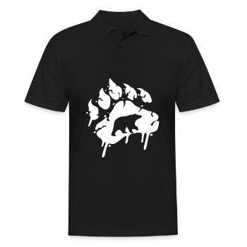 Papa Bear Man Myth Legend Father's Day Gift - Men's Polo Shirt - black - Front - Kai (181cm)