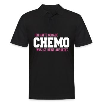 Ich hatte gerade chemo was ist deine Ausrede? - Männer Poloshirt - Schwarz - Vorne - Kai (181cm)