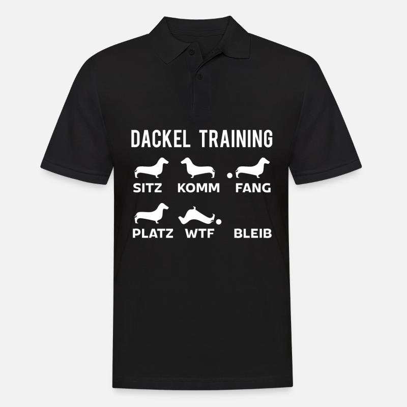 Dackel Training - Männer Poloshirt - Schwarz